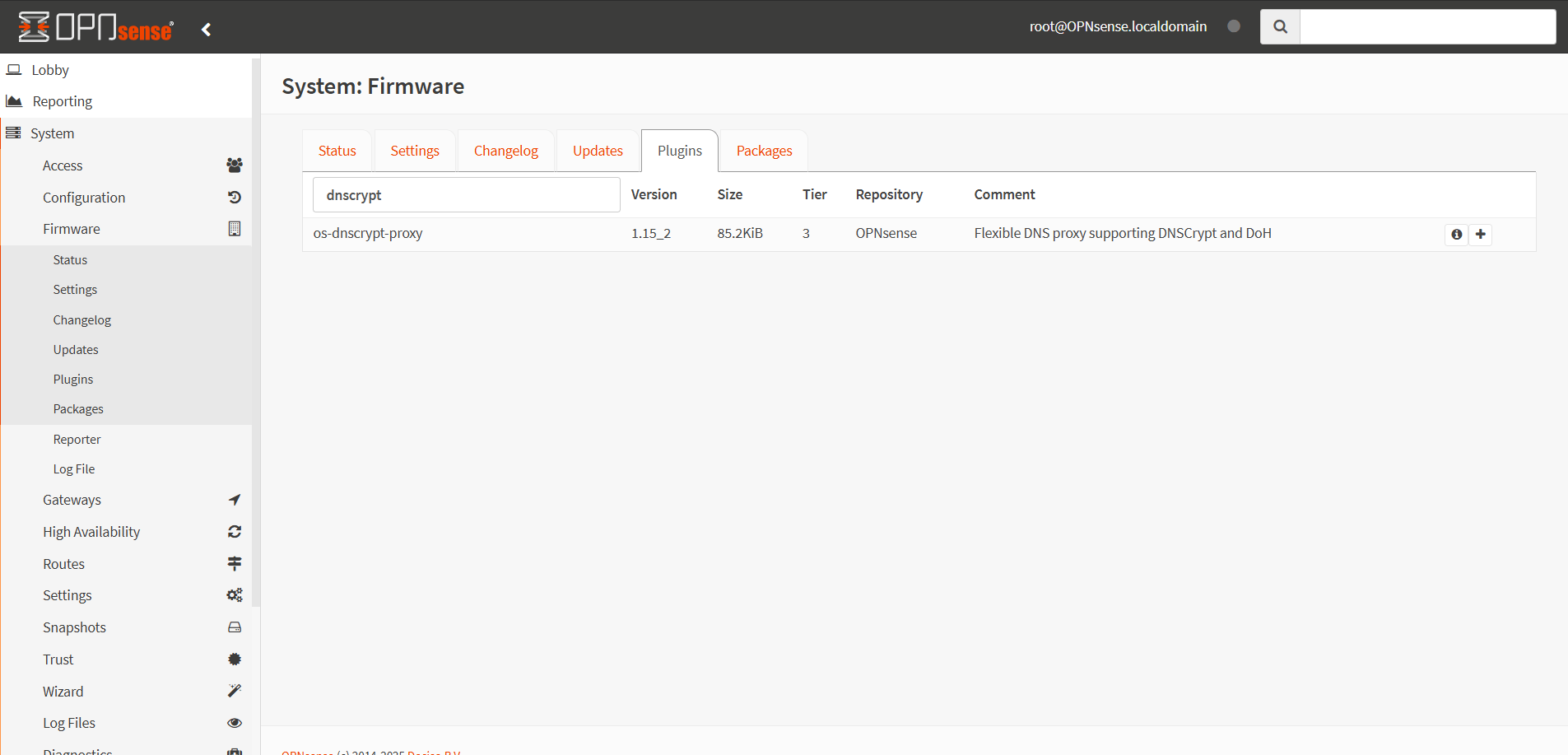 Установка плагина DNS-proxy